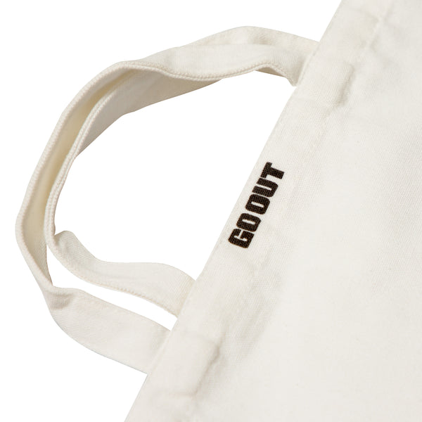 GO OUT x Tomu Ohnishi  「with nature」tote bag 白色環保袋