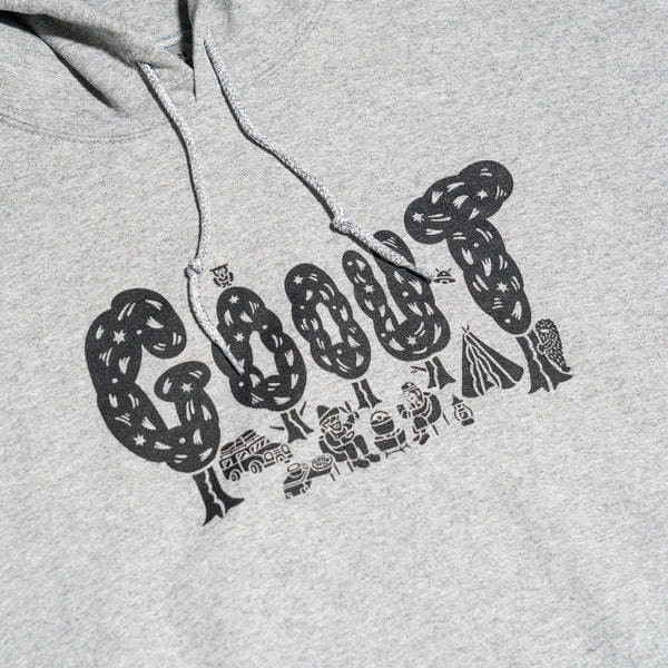 GO OUT JAPAN logo hoodie 灰色連帽衛衣 (官方商品)