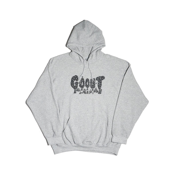 GO OUT JAPAN logo hoodie 灰色連帽衛衣 (官方商品)