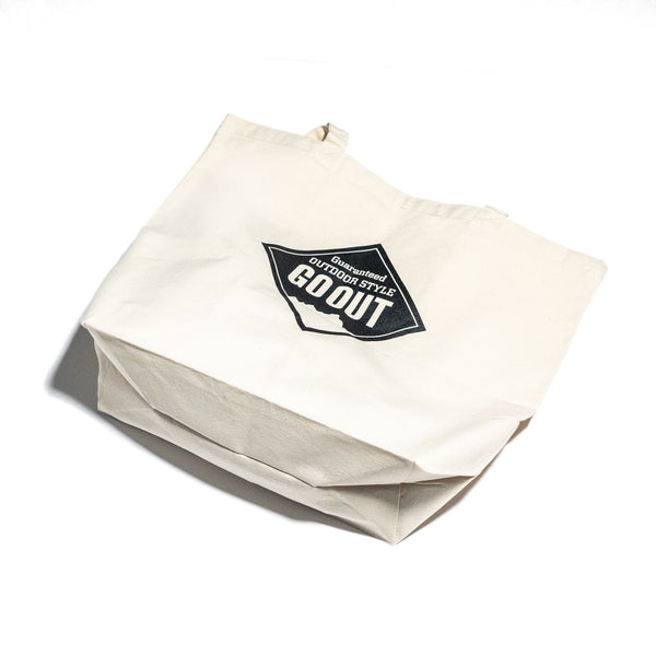 GO OUT JAPAN logo tote bag 白色環保袋（官方商品）