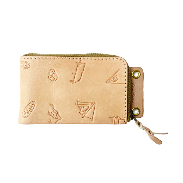BROWN BROWN X GO OUT EMBOSSED EI MINI WALLET 壓花錢包