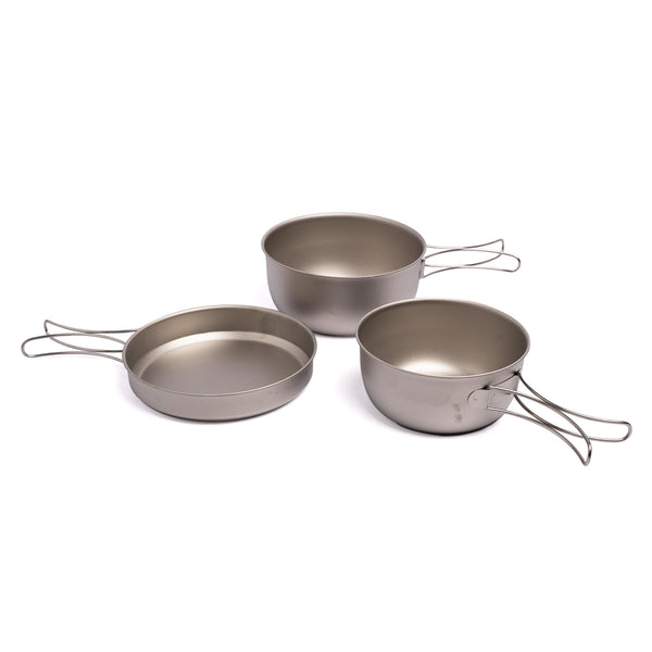 PTYGRACE Titanium Cooker Set 鈦金屬炊具套裝（3件裝）