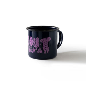 GO OUT JAPAN x PO MEL enamel cup 深藍x粉紅色搪瓷杯 （官方商品）