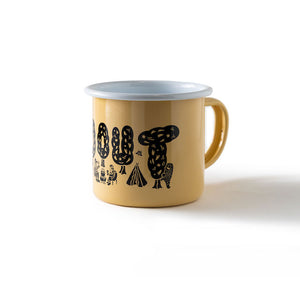 GO OUT JAPAN x PO MEL enamel cup 黃x黑色搪瓷杯 （官方商品）