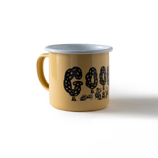 GO OUT JAPAN x PO MEL enamel cup 黃x黑色搪瓷杯 （官方商品）