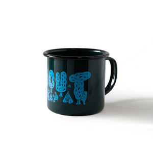 GO OUT JAPAN x PO MEL enamel cup 綠x藍色搪瓷杯 （官方商品）
